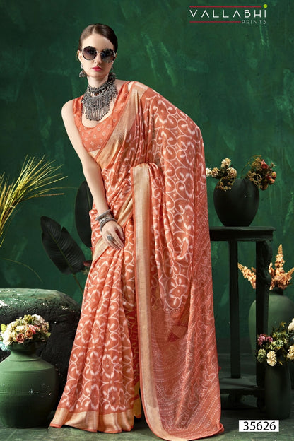 Elvisha Vallabhi Prints Chiffon Sarees Wholesaler Ahmedabad