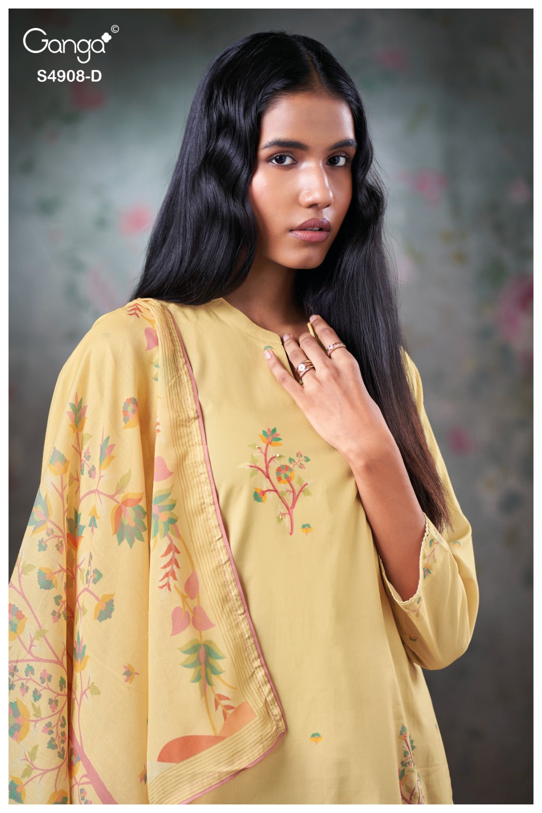 Elyndria S4908 Ganga Cotton Pant Style Suits Wholesale Rate