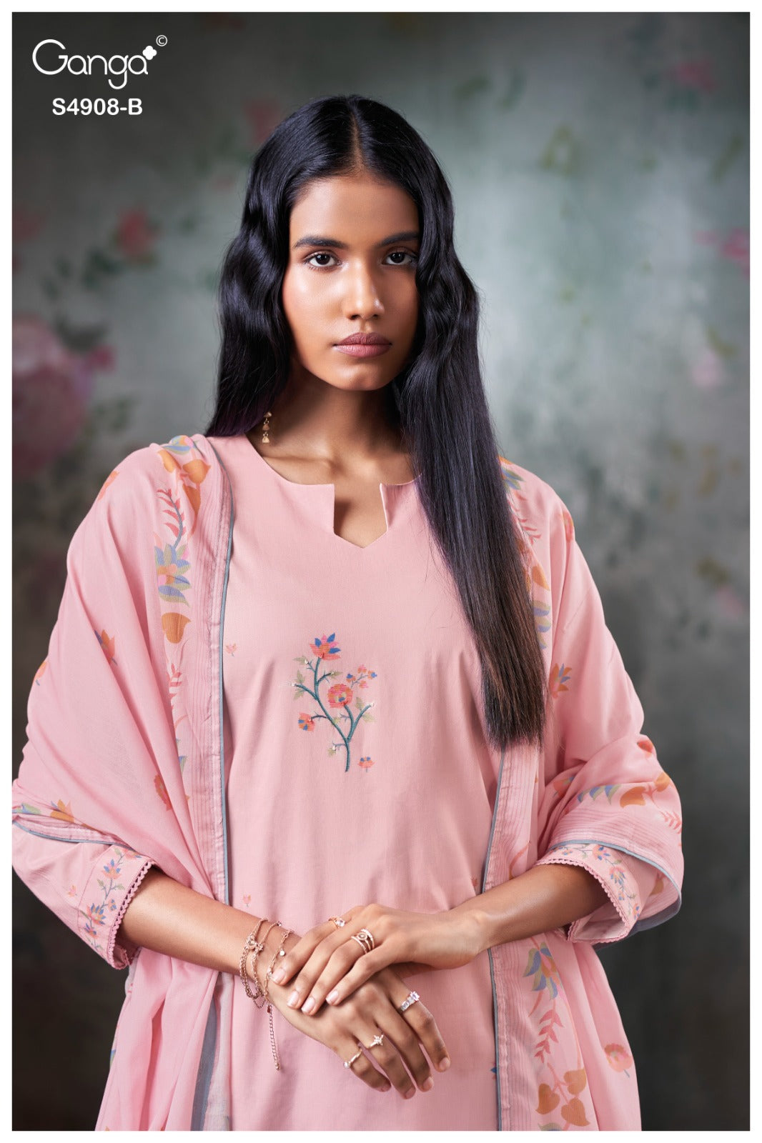Elyndria S4908 Ganga Cotton Pant Style Suits Wholesale Rate