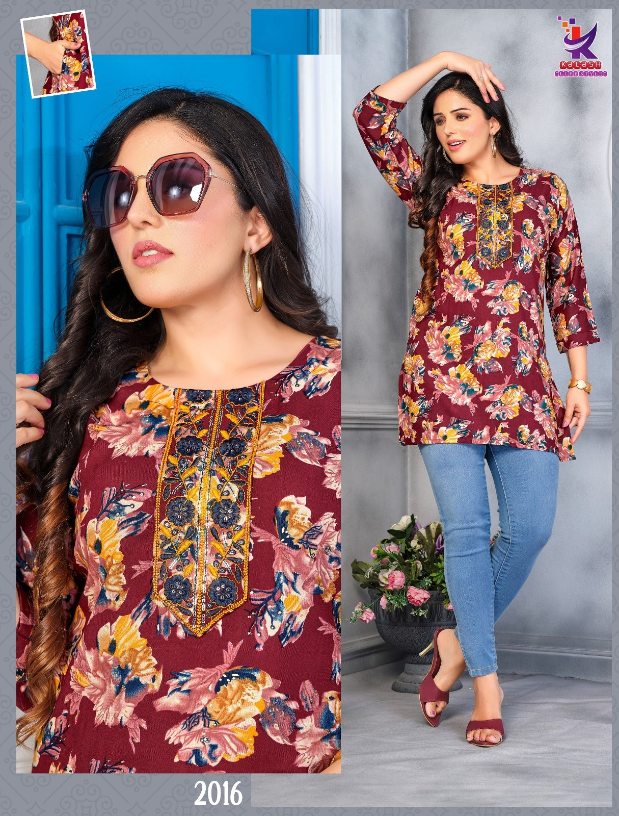 Elysian Mlm Kalash Lifestyle Rayon 14Kg Short Kurtis Exporter Ahmedabad