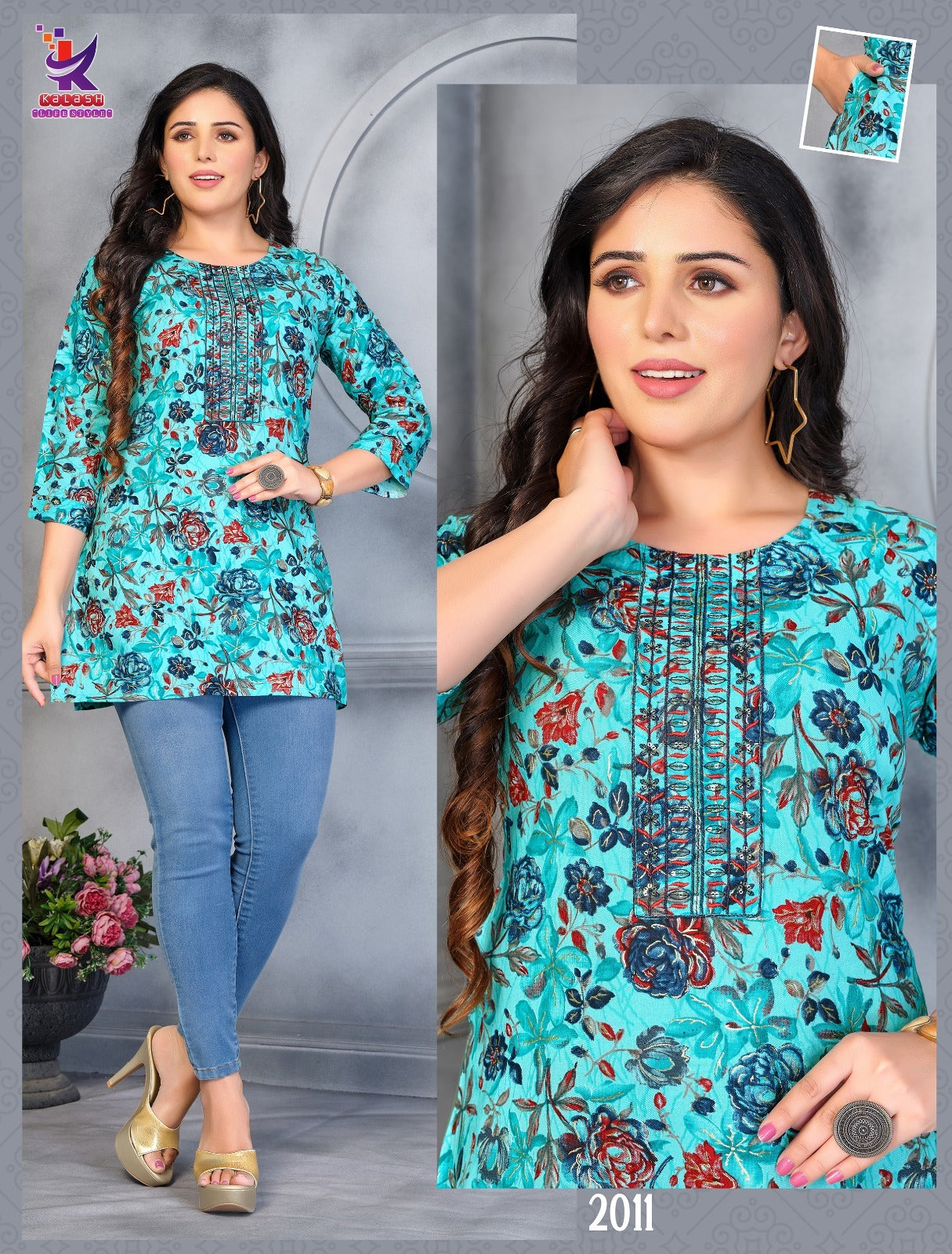 Elysian Mlm Kalash Lifestyle Rayon 14Kg Short Kurtis Exporter Ahmedabad