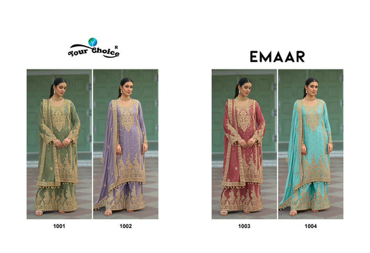 Emaar Your Choice Chinon Pakistani Readymade Suits Exporter Gujarat