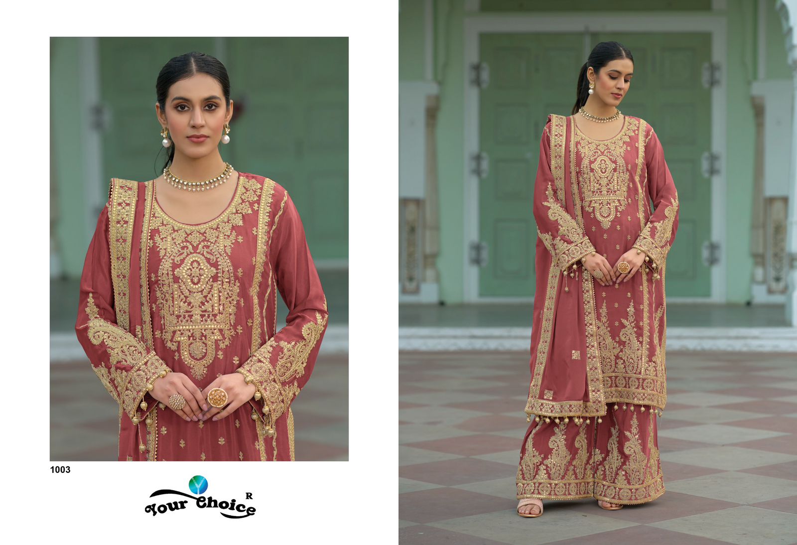 Emaar Your Choice Chinon Pakistani Readymade Suits Exporter Gujarat