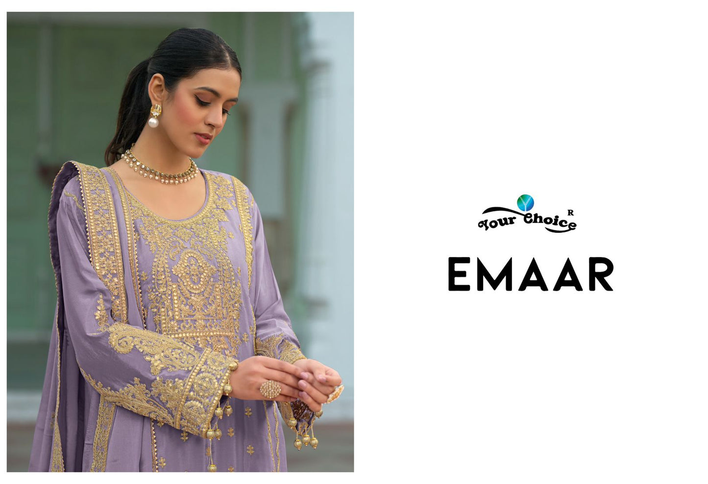 Emaar Your Choice Chinon Pakistani Readymade Suits Exporter Gujarat