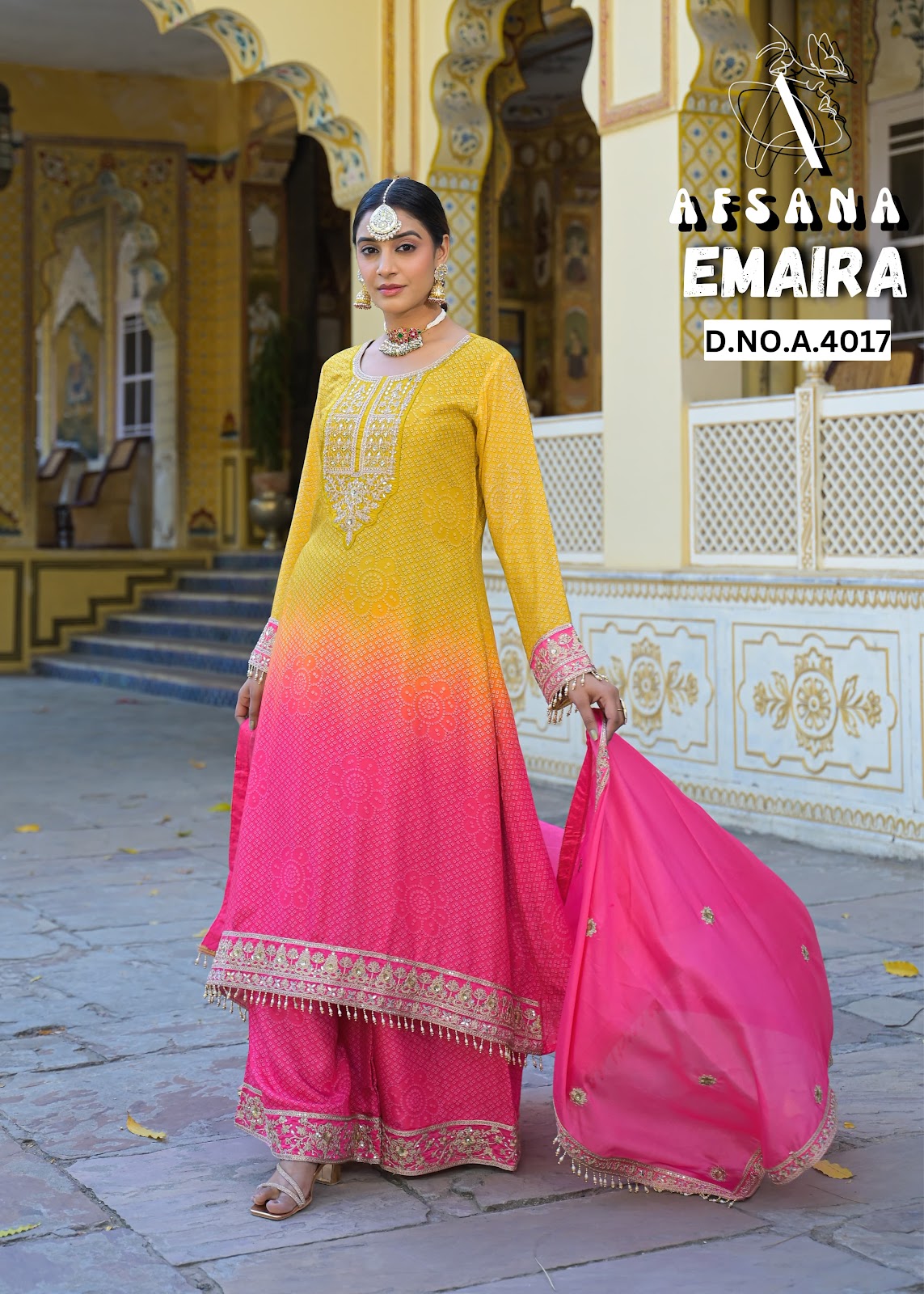 Emaira Afsana Viscose Readymade Plazzo Style Suits Wholesale