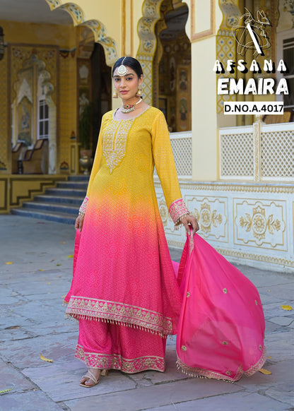 Emaira Afsana Viscose Readymade Plazzo Style Suits Wholesale