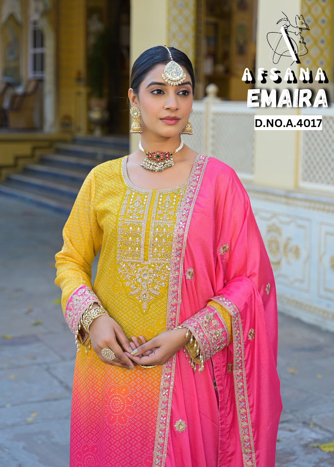 Emaira Afsana Viscose Readymade Plazzo Style Suits Wholesale