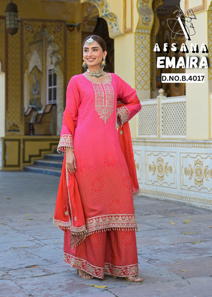 Emaira Afsana Viscose Readymade Plazzo Style Suits Wholesale
