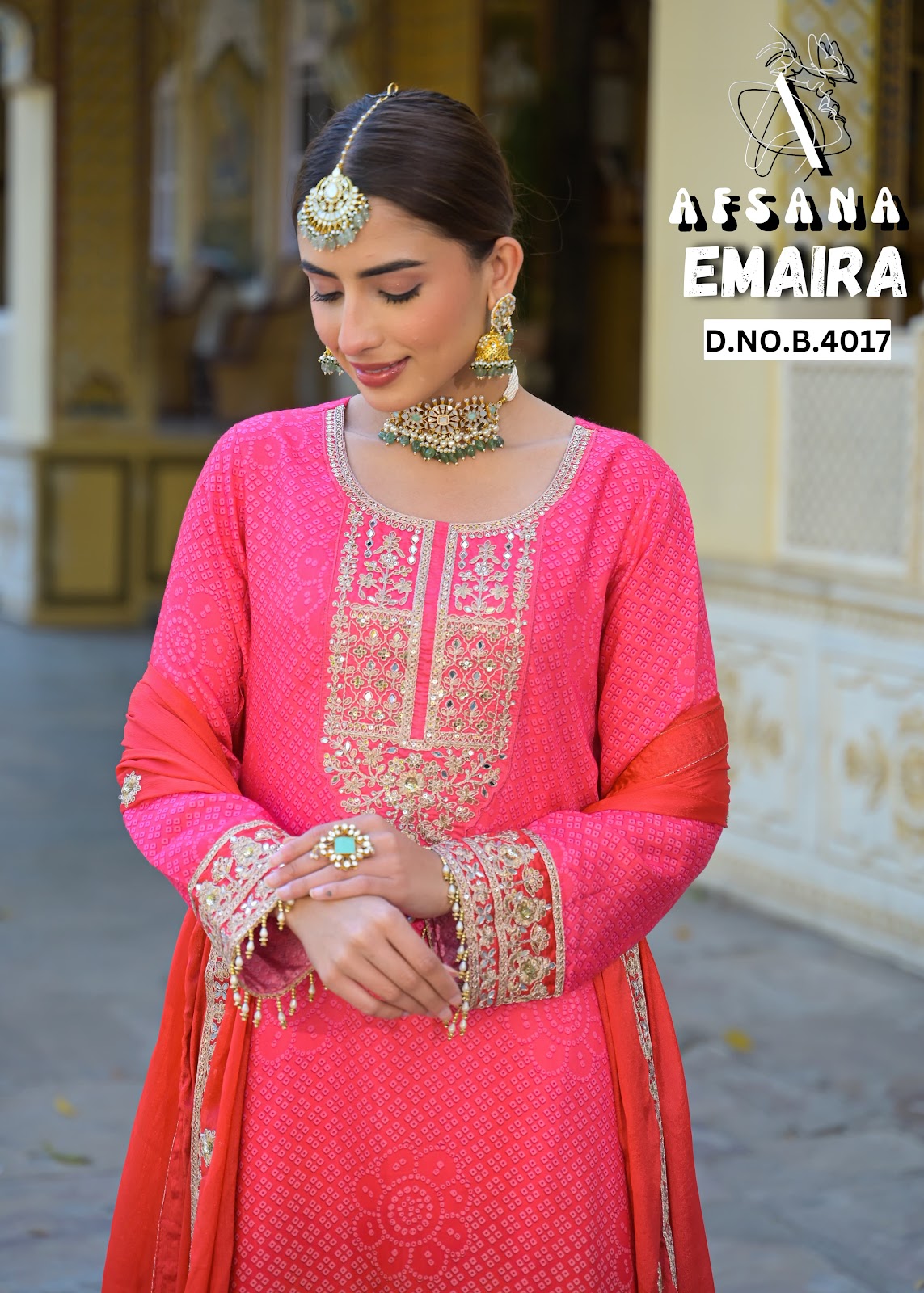 Emaira Afsana Viscose Readymade Plazzo Style Suits Wholesale
