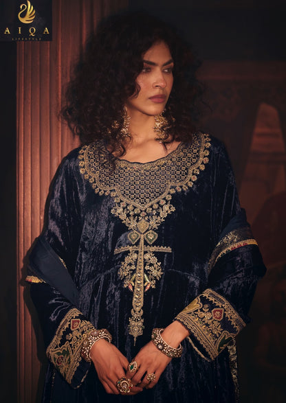 Ember And Gold Aiqa Viscose Velvet Suits Manufacturer Ahmedabad