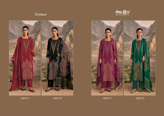 Ember Omtex Muslin Silk Pant Style Suits Supplier Ahmedabad