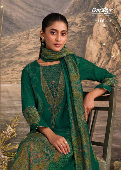 Ember Omtex Muslin Silk Pant Style Suits Supplier Ahmedabad