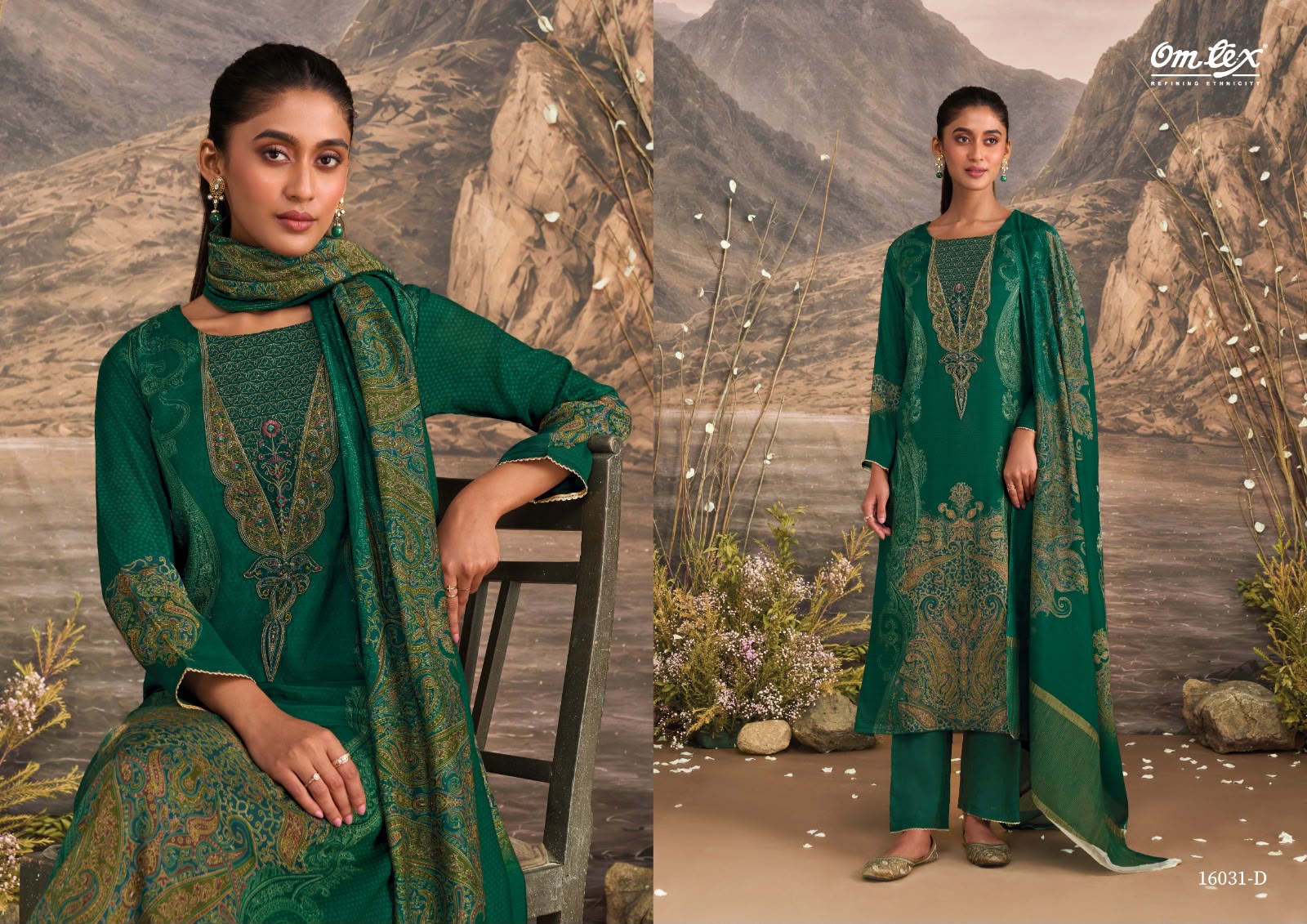 Ember Omtex Muslin Silk Pant Style Suits Supplier Ahmedabad