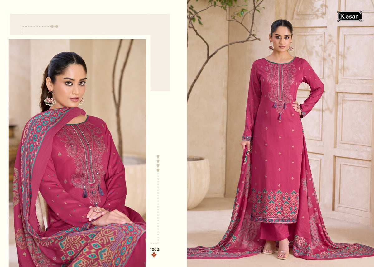 Emberly 4 Kesar Gaji Satin Karachi Salwar Suits Wholesale Price