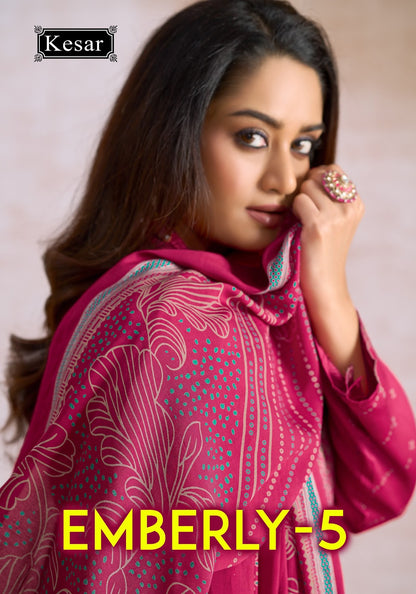 Emberly 5 Kesar Gaji Satin Karachi Salwar Suits Manufacturer India