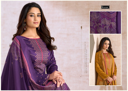 Emberly 5 Kesar Gaji Satin Karachi Salwar Suits Manufacturer India