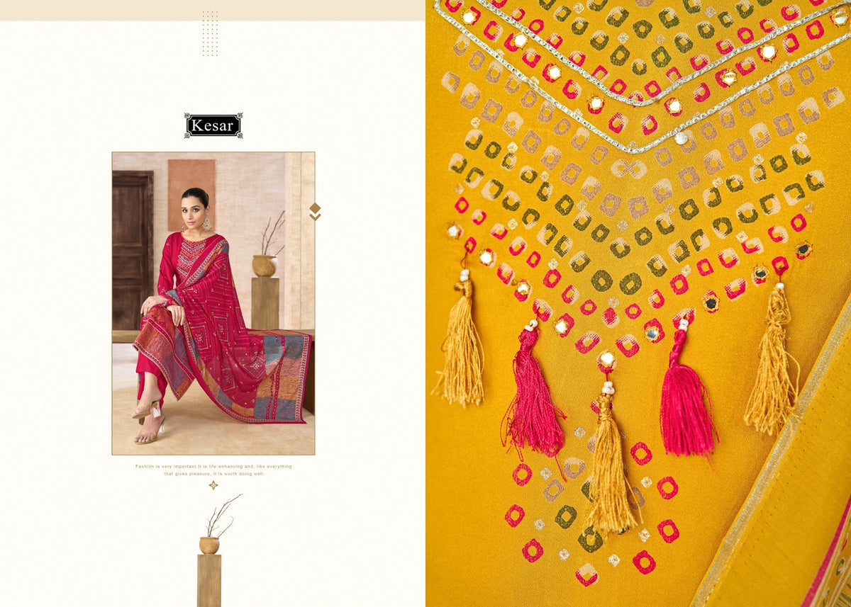 Emberly 6 Kesar Silk Satin Karachi Salwar Suits Wholesale Price