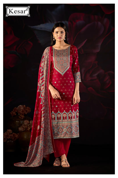 Emberly Kesar Gaji Satin Karachi Salwar Suits Supplier Ahmedabad