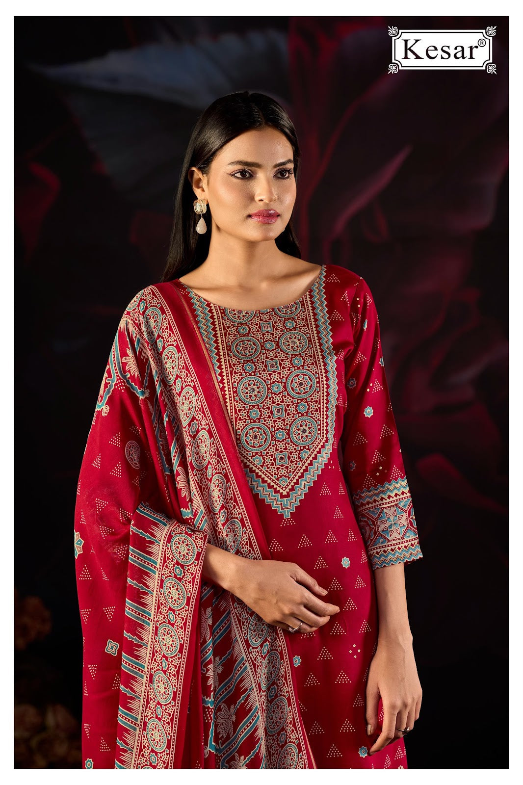 Emberly Kesar Gaji Satin Karachi Salwar Suits Supplier Ahmedabad
