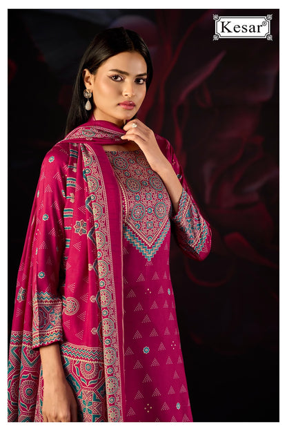 Emberly Kesar Gaji Satin Karachi Salwar Suits Supplier Ahmedabad