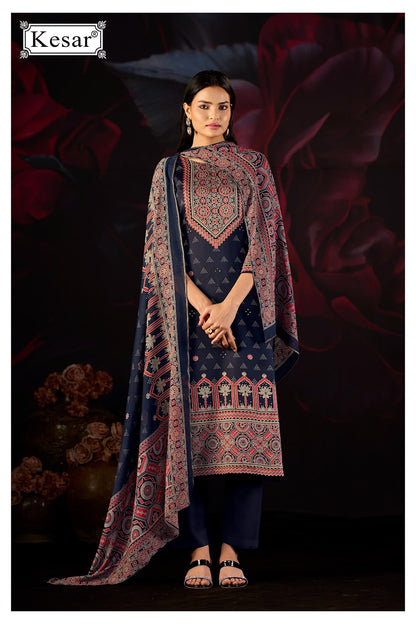 Emberly Kesar Gaji Satin Karachi Salwar Suits Supplier Ahmedabad