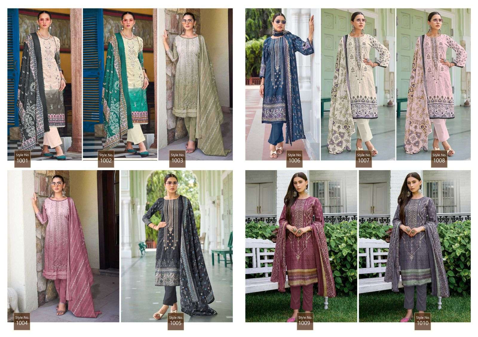 Embroidered Combo 2024 Ishaal Prints Lawn Karachi Salwar Suits Exporter Gujarat