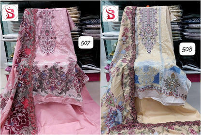 Embroidered Dupatta Collection 24 Bin Saeed Cotton Karachi Salwar Suits Supplier