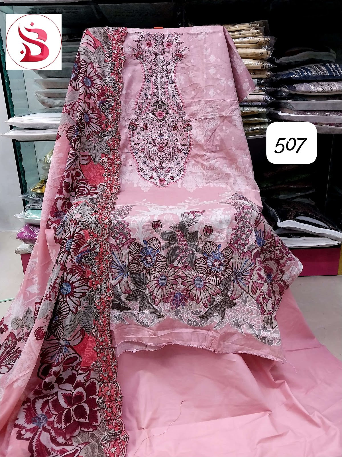Embroidered Dupatta Collection 24 Bin Saeed Cotton Karachi Salwar Suits Supplier