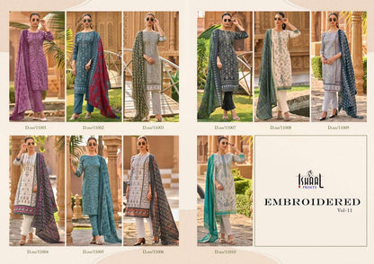 Embroidered Vol 11 Ishaal Prints Lawn Karachi Salwar Suits Supplier India