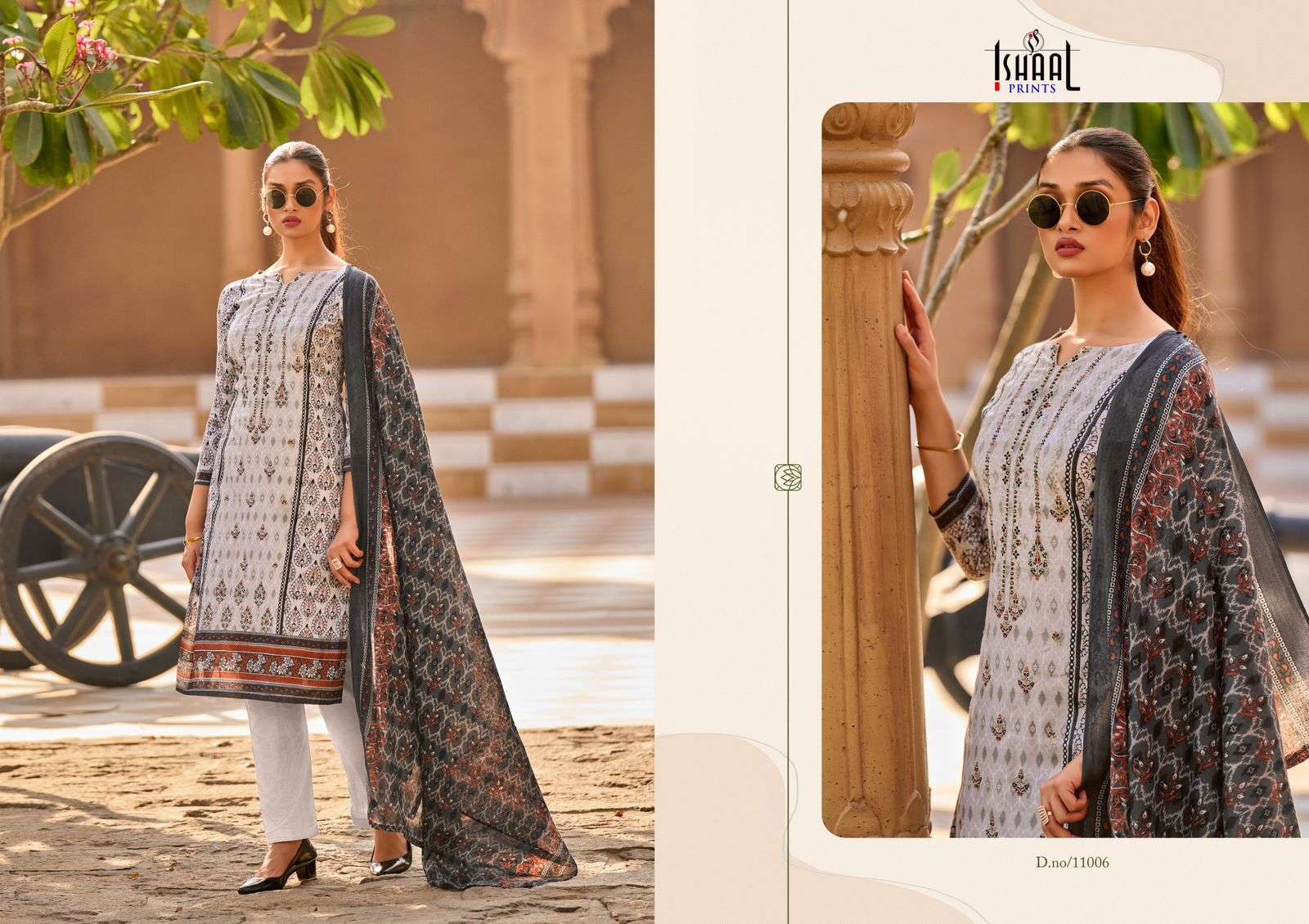 Embroidered Vol 11 Ishaal Prints Lawn Karachi Salwar Suits Supplier India
