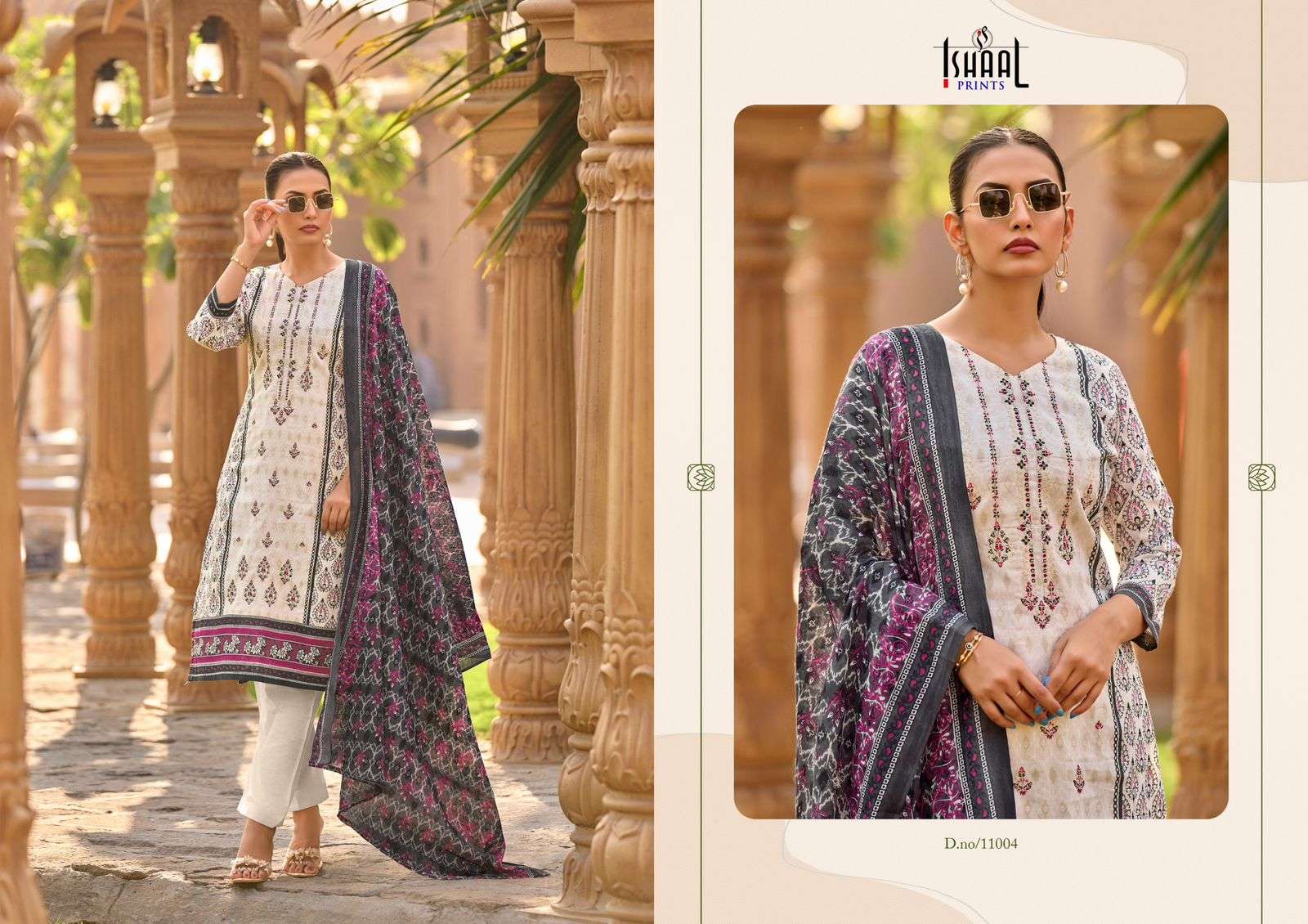 Embroidered Vol 11 Ishaal Prints Lawn Karachi Salwar Suits Supplier India