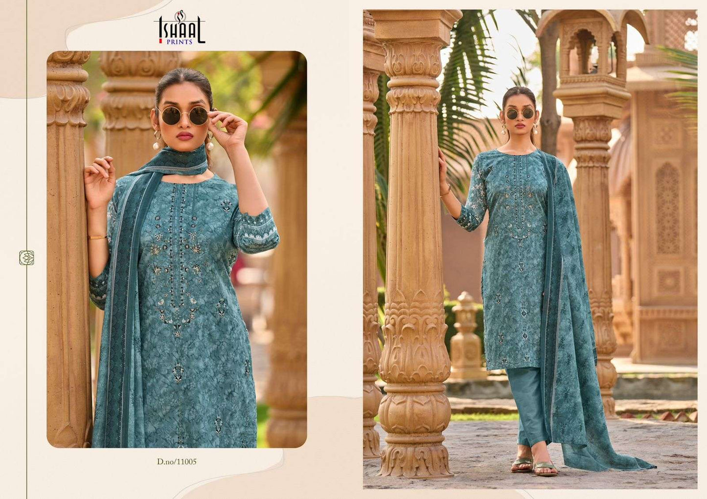 Embroidered Vol 11 Ishaal Prints Lawn Karachi Salwar Suits Supplier India