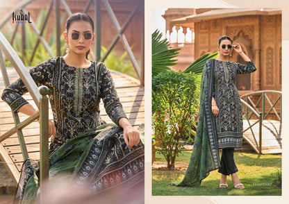 Embroidered Vol 11 Ishaal Prints Lawn Karachi Salwar Suits Supplier India