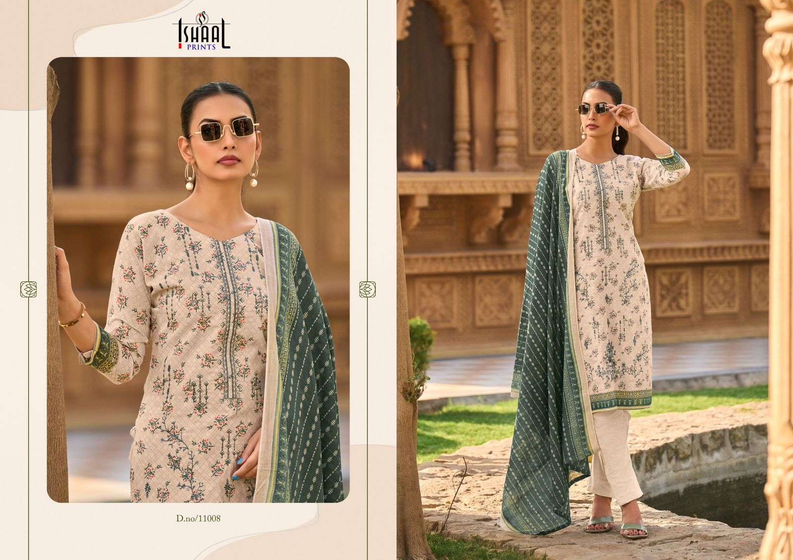 Embroidered Vol 11 Ishaal Prints Lawn Karachi Salwar Suits Supplier India