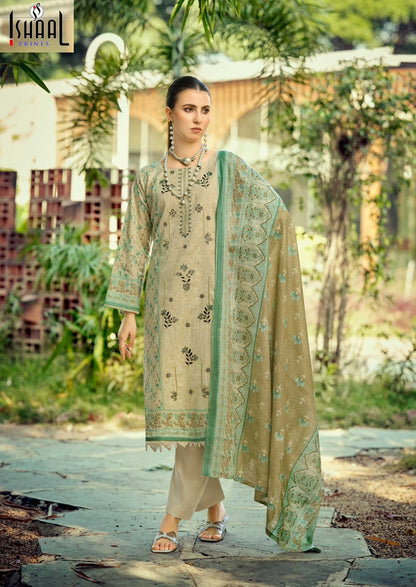 Embroidered Vol 17 Ishaal Prints Pure Lawn Karachi Salwar Suits Wholesale Rate