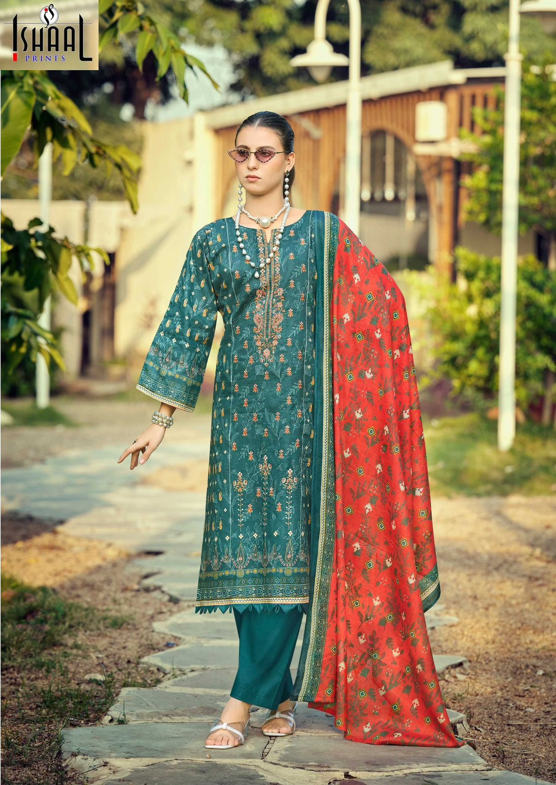 Embroidered Vol 17 Ishaal Prints Pure Lawn Karachi Salwar Suits Wholesale Rate