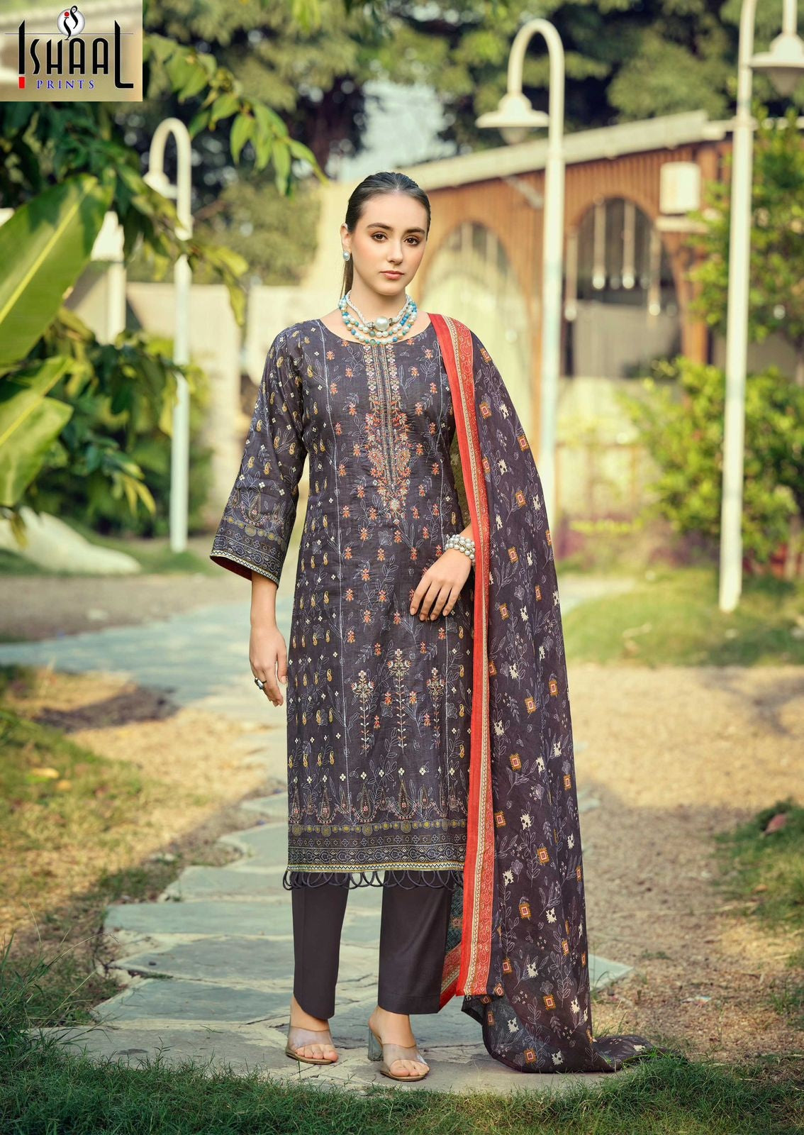 Embroidered Vol 17 Ishaal Prints Pure Lawn Karachi Salwar Suits Wholesale Rate