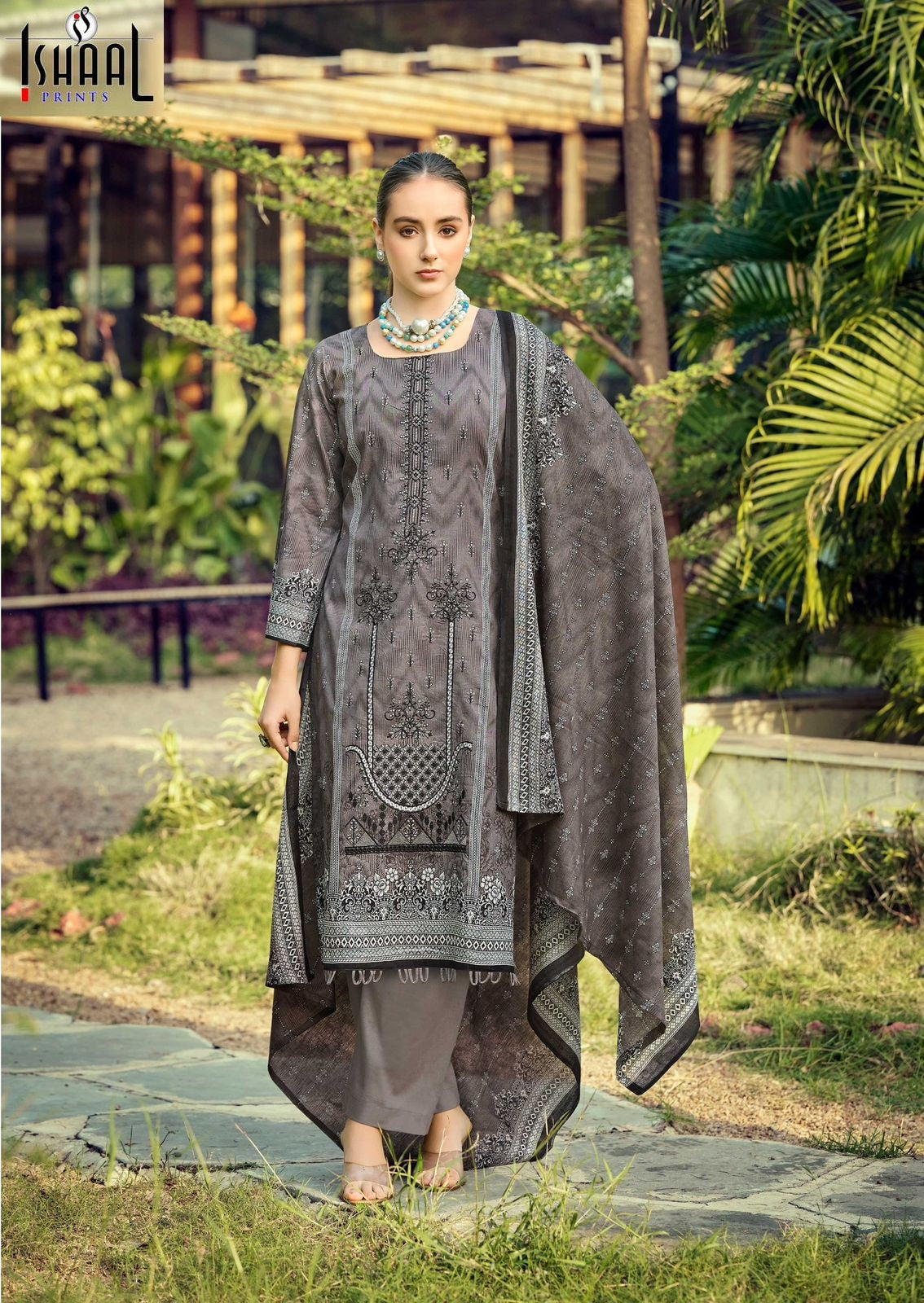 Embroidered Vol 17 Ishaal Prints Pure Lawn Karachi Salwar Suits Wholesale Rate