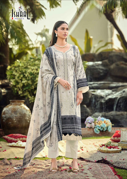 Embroidered Vol 18 Ishaal Prints Pure Lawn Karachi Salwar Suits Manufacturer Ahmedabad