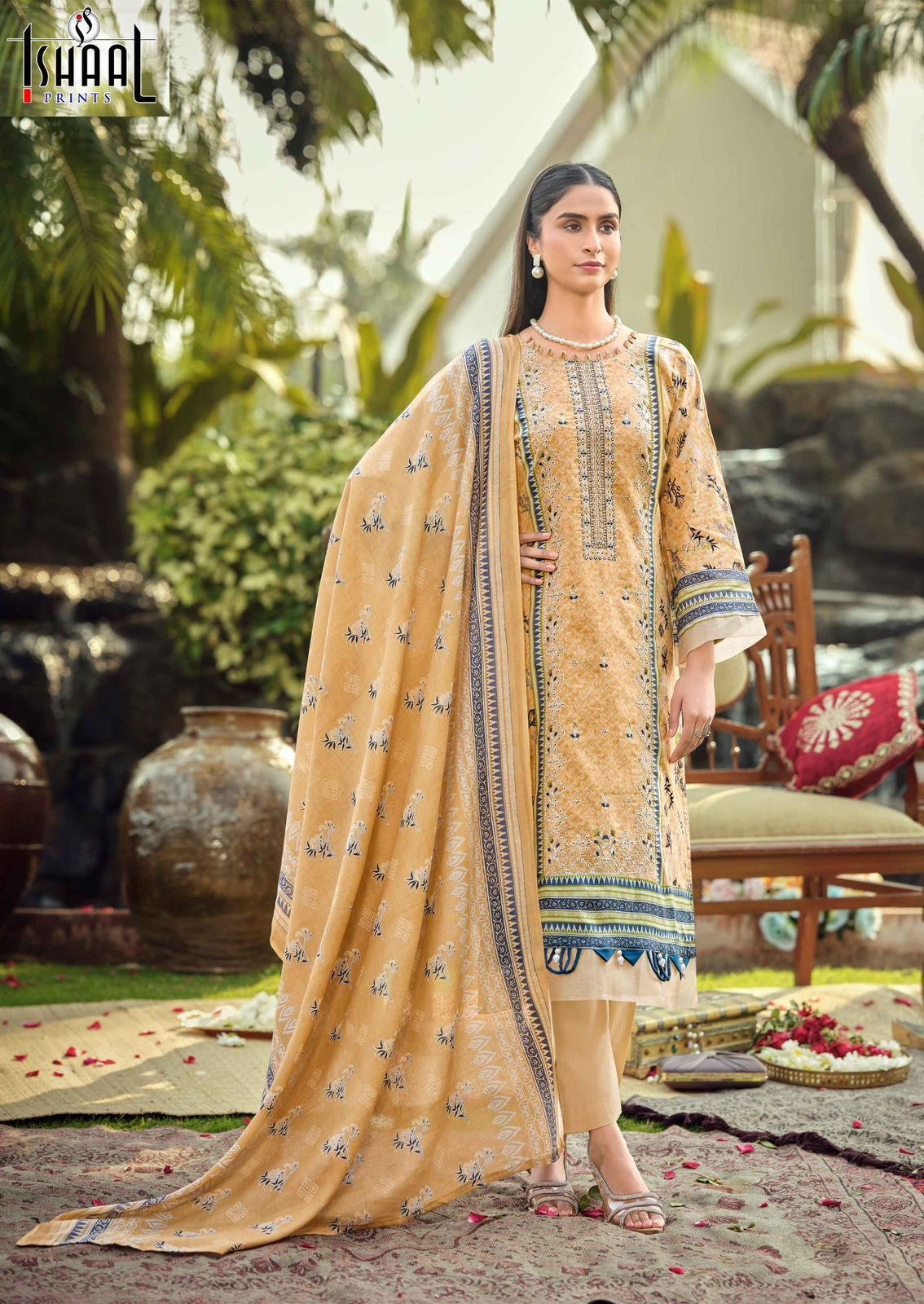 Embroidered Vol 18 Ishaal Prints Pure Lawn Karachi Salwar Suits Manufacturer Ahmedabad