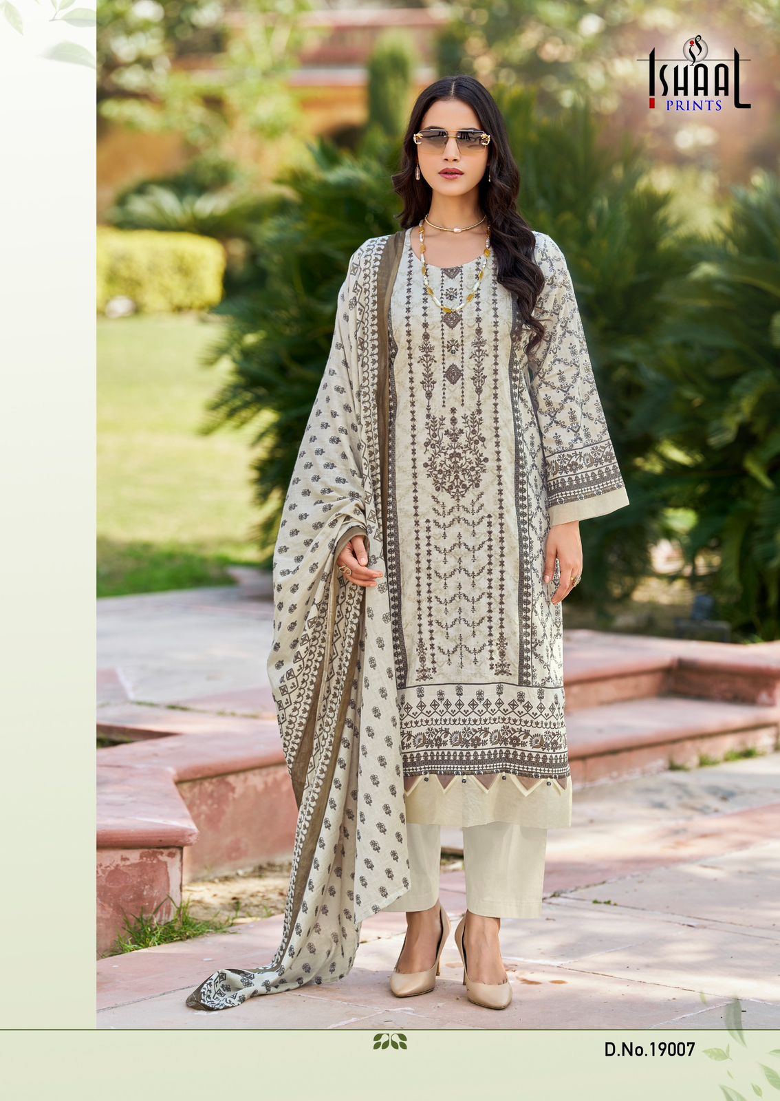 Embroidered Vol 19 Ishaal Prints Pure Lawn Karachi Salwar Suits Exporter India
