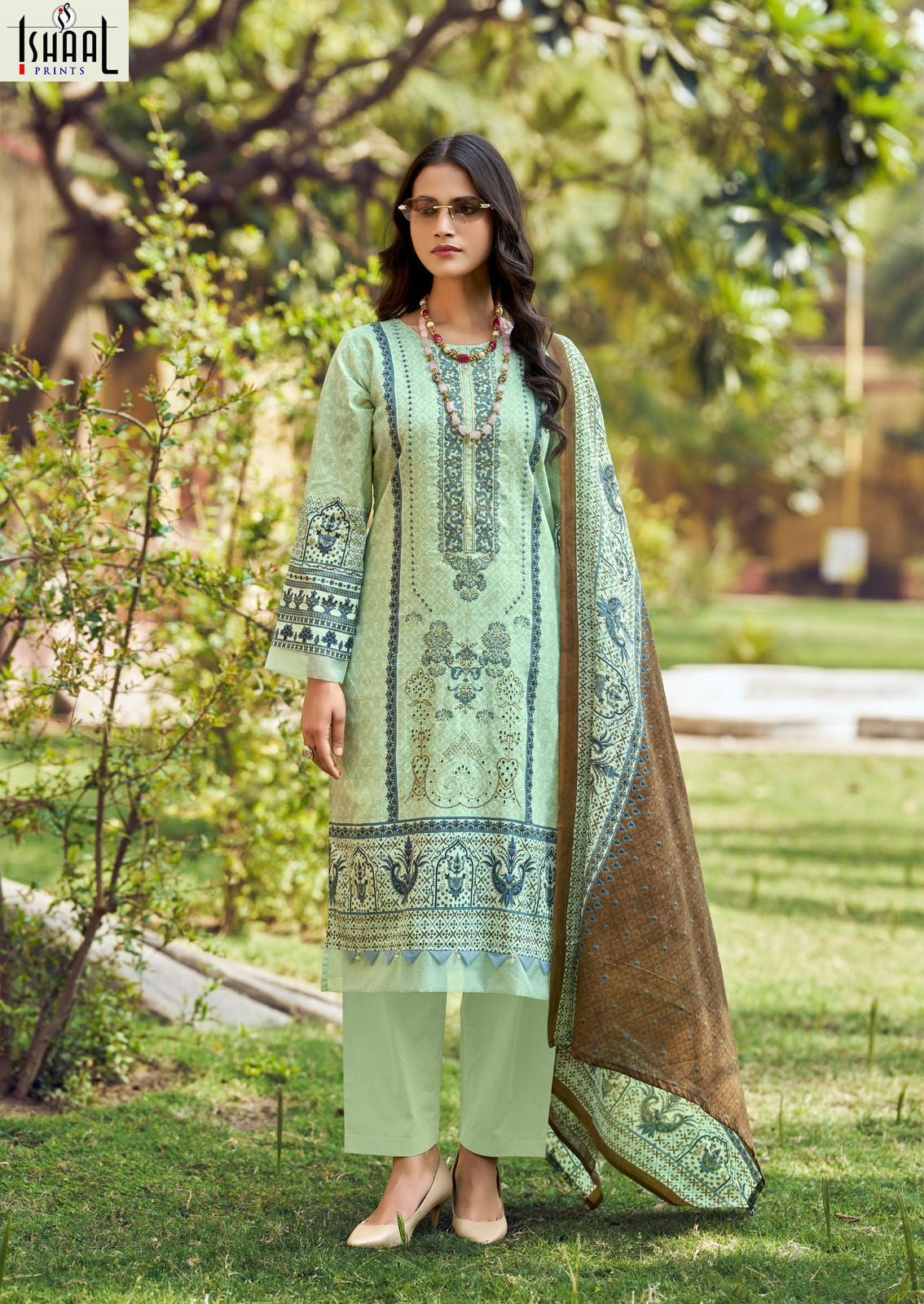 Embroidered Vol 19 Ishaal Prints Pure Lawn Karachi Salwar Suits Exporter India