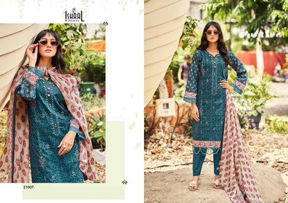 Embroidered Vol 21 Ishaal Prints Lawn Karachi Salwar Suits Manufacturer
