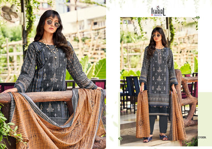 Embroidered Vol 21 Ishaal Prints Lawn Karachi Salwar Suits Manufacturer