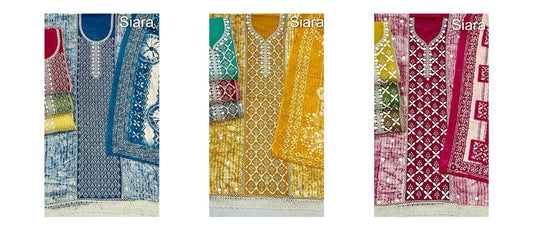 Embroidery Siara Cotton Cambric Salwar Suits Manufacturer Ahmedabad