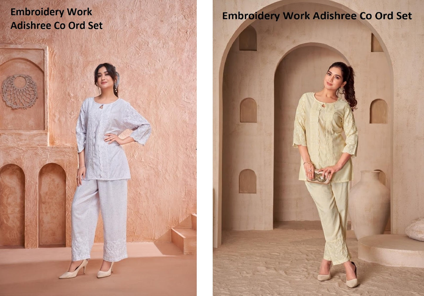 Embroidery Work Adishree Cotton Co Ord Set Supplier