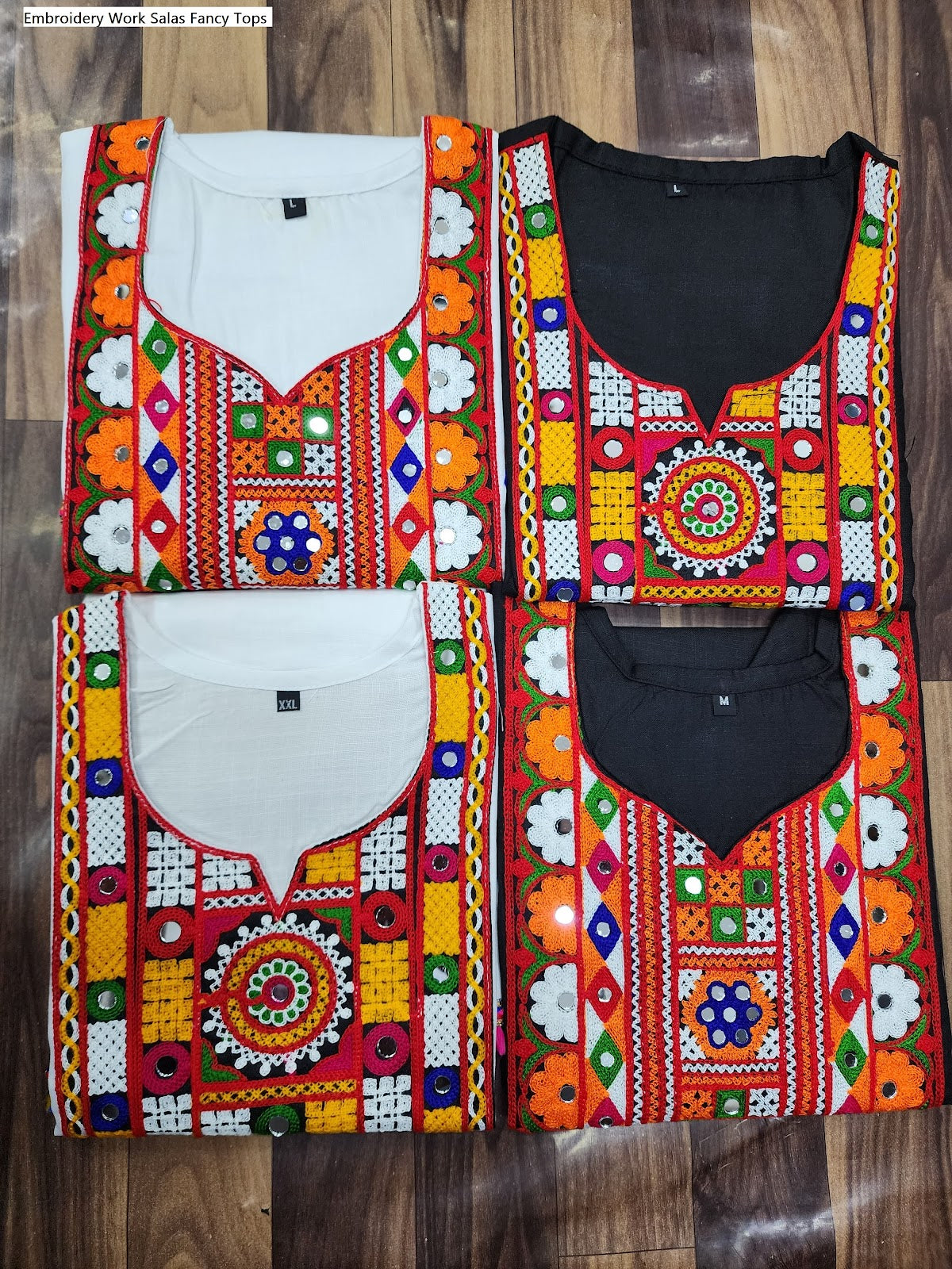 Embroidery Work Salas Cotton Fancy Tops Manufacturer Gujarat