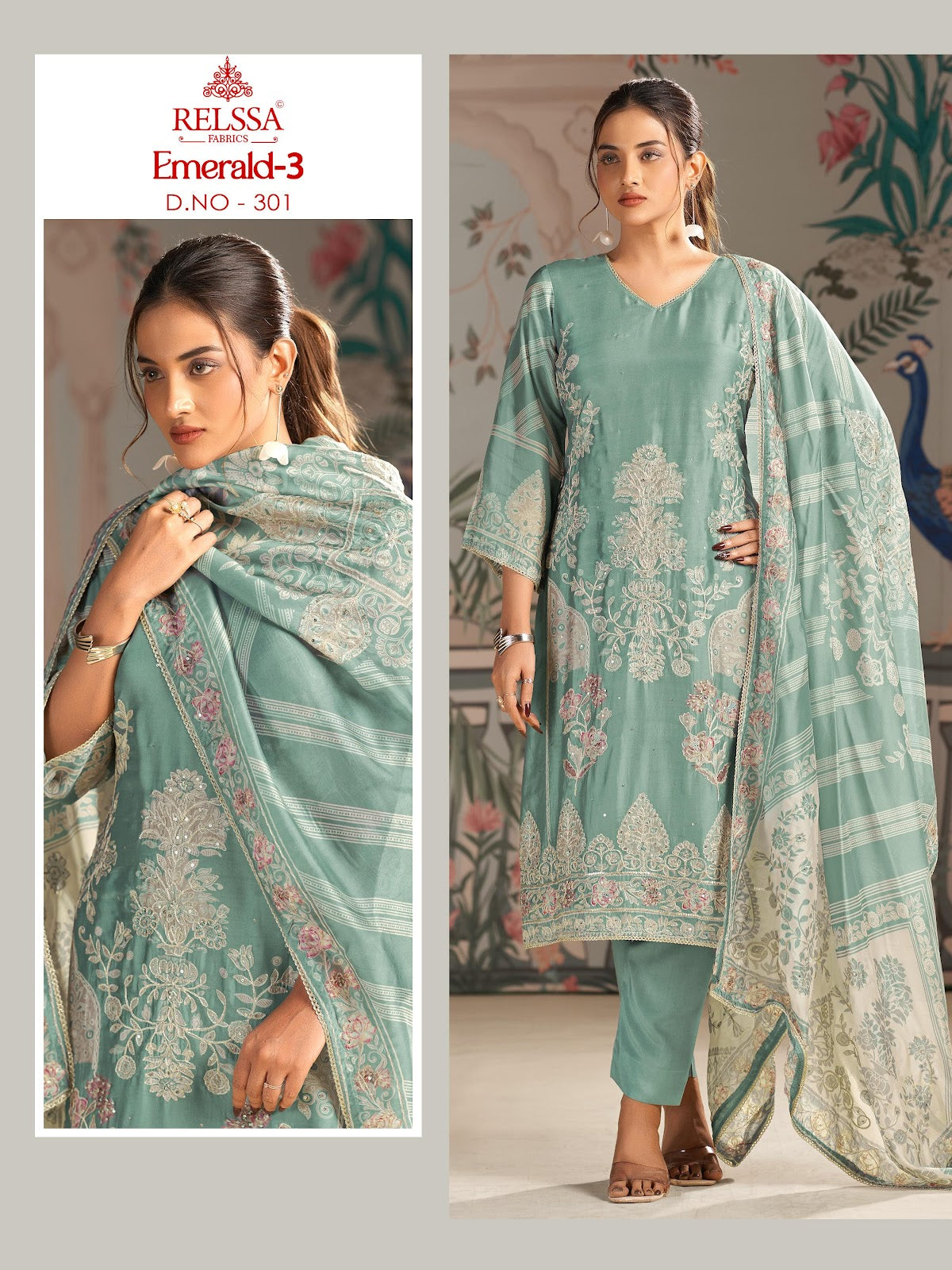Emerald 3 Relssa Fabrics Pant Style Suits Manufacturer