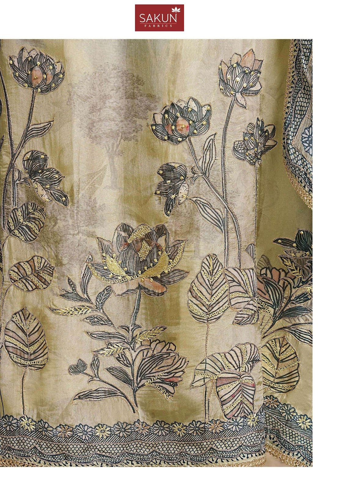 Emerald Sakun Silk Pant Style Suits Manufacturer Gujarat