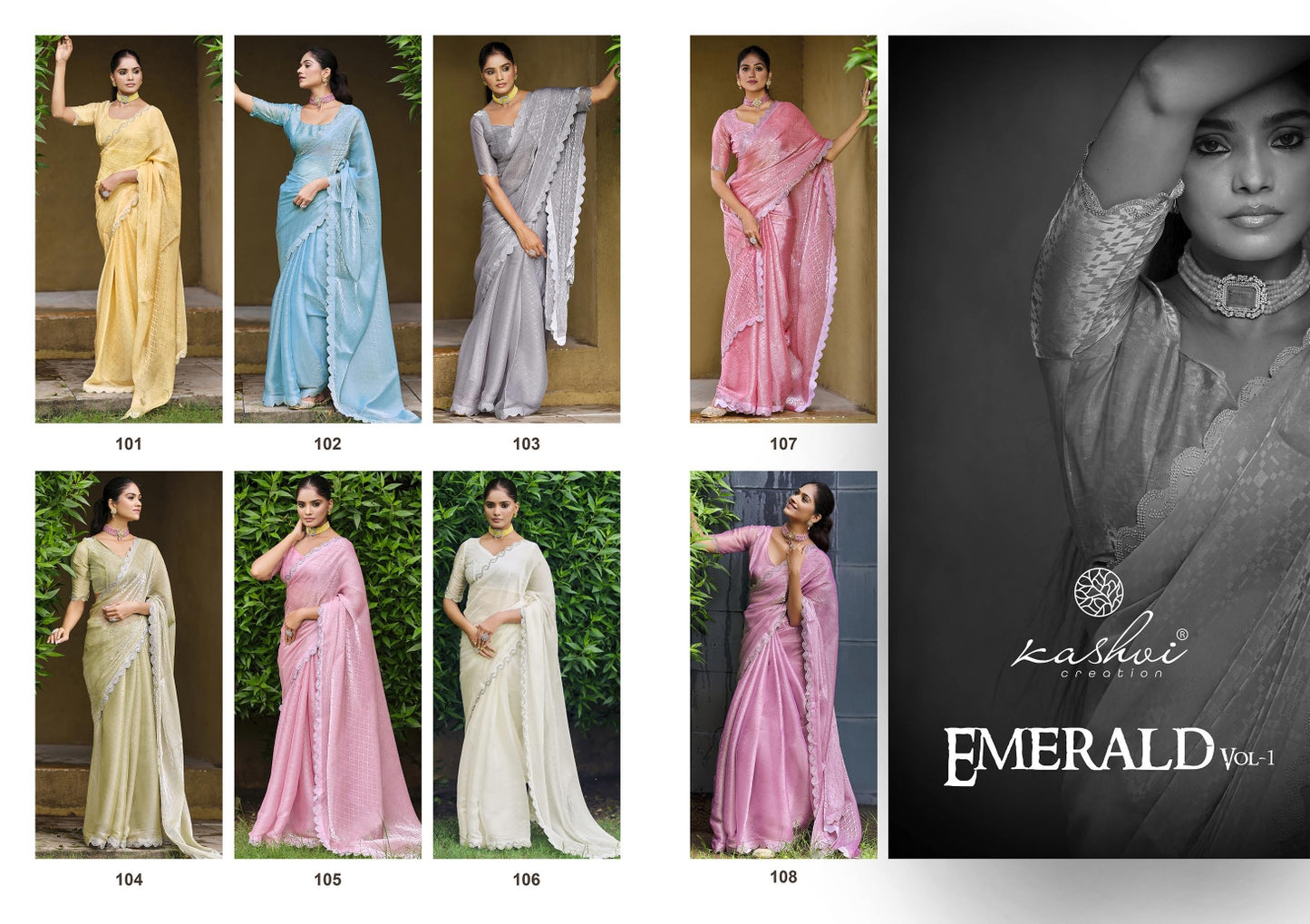 Emerald Vol 1 Kashvi Creation Sarees Manufacturer India